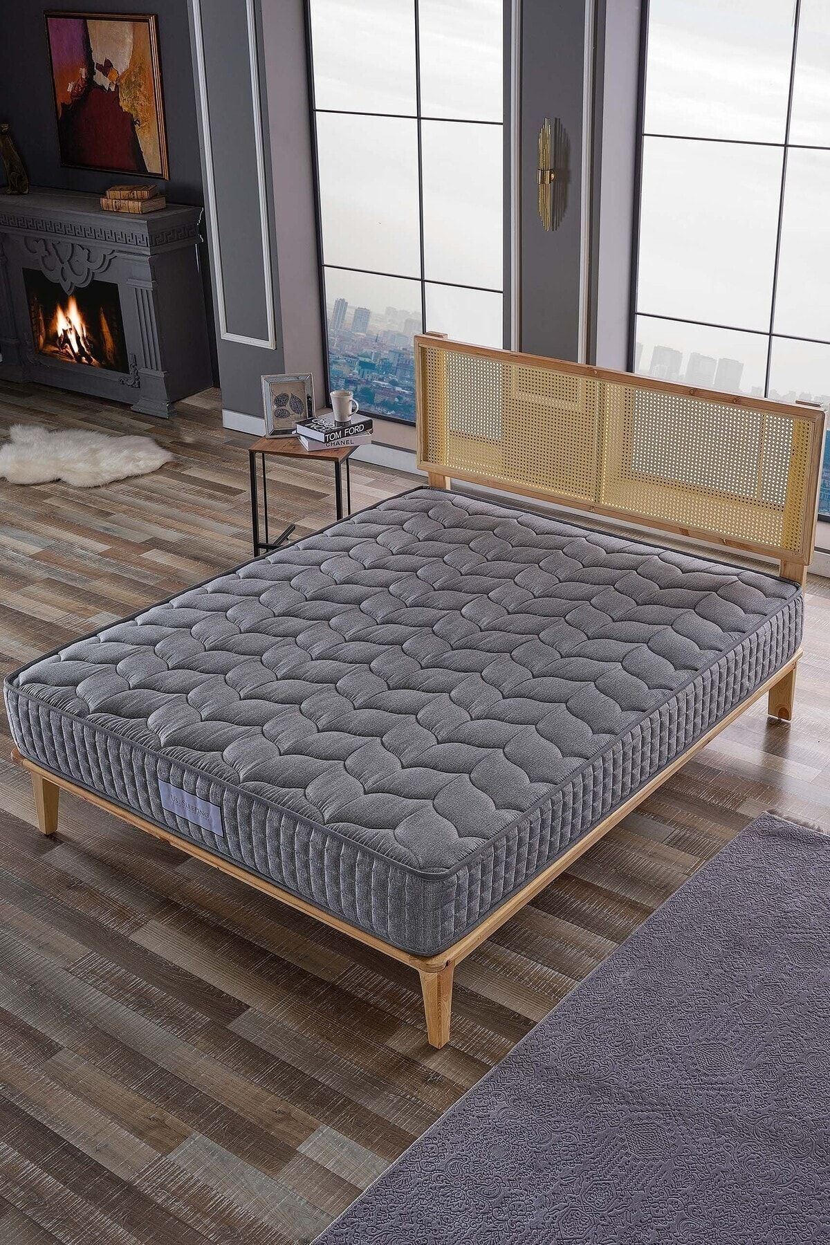 Matelas à ressorts hybride entièrement orthopédique avec plumes d'oie (cm)