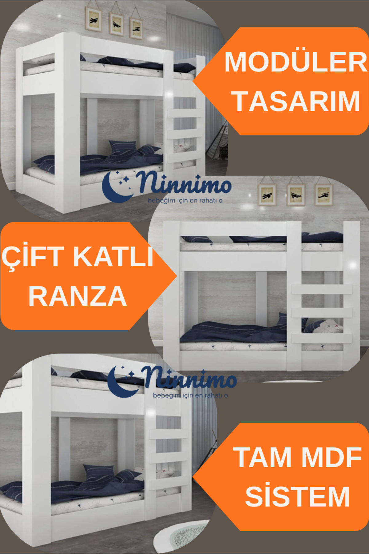 MDF Jongeren Stapelbed Geschikt voor Matras