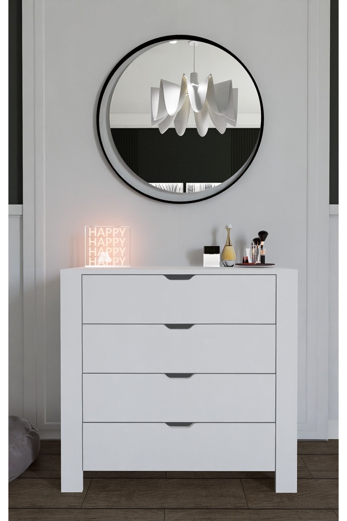 Duru Wit 4-ladenkast Slaapkamer Babykamer Wit X Cm