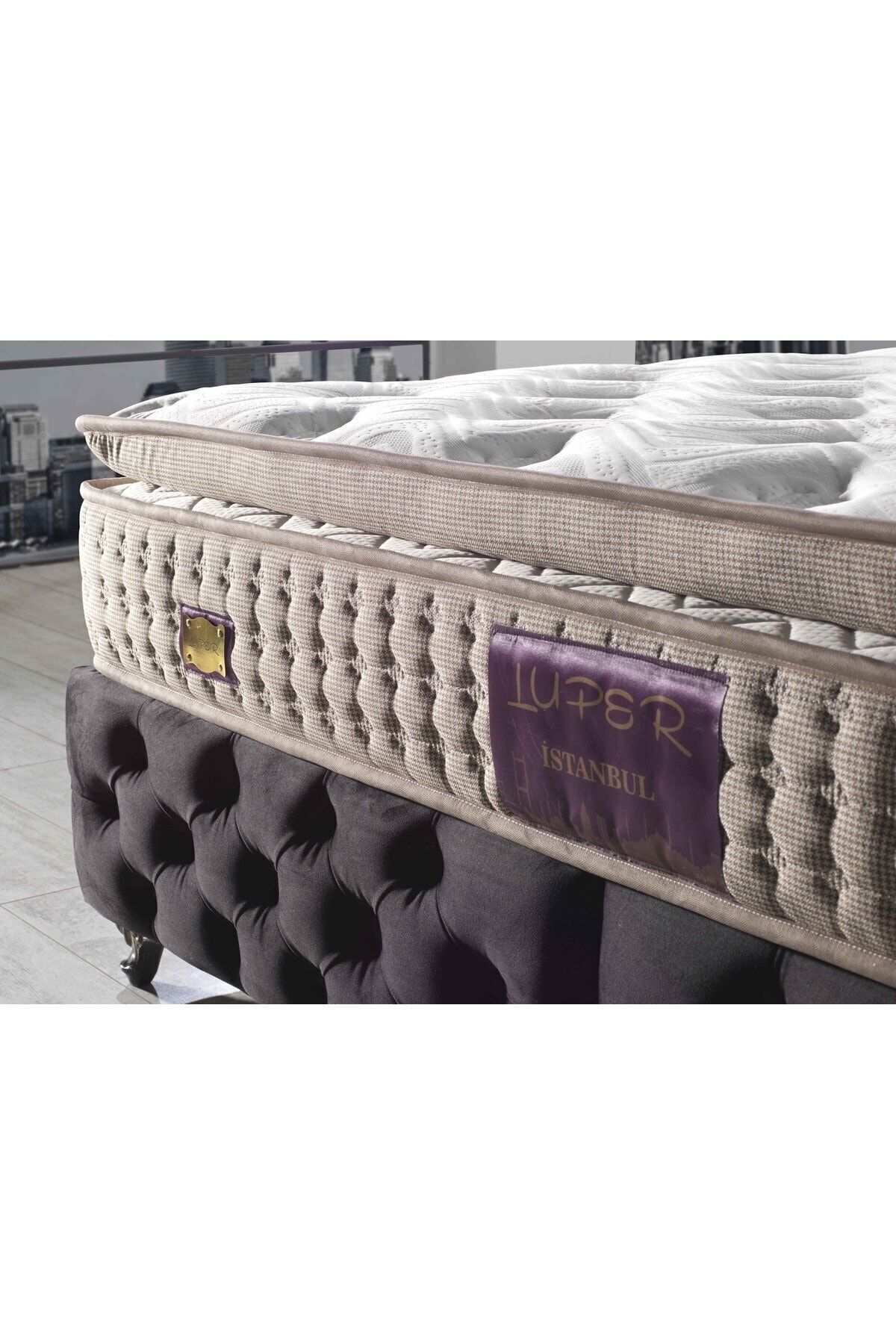 Matelas à ressorts Ultra Orthopédique avec soutien lombaire et dorsal, pack roulé avec coussin, Istanbul Luxuria