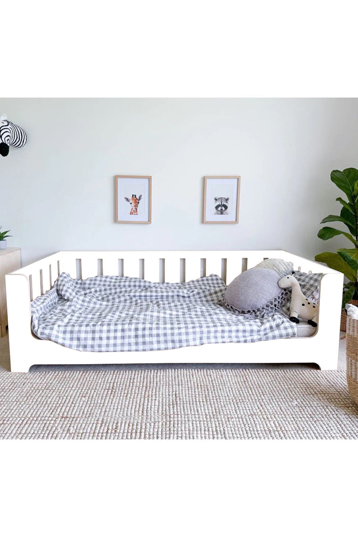 Lit Montessori pour enfants et bébés MarkaaWM Zambak Blanc
