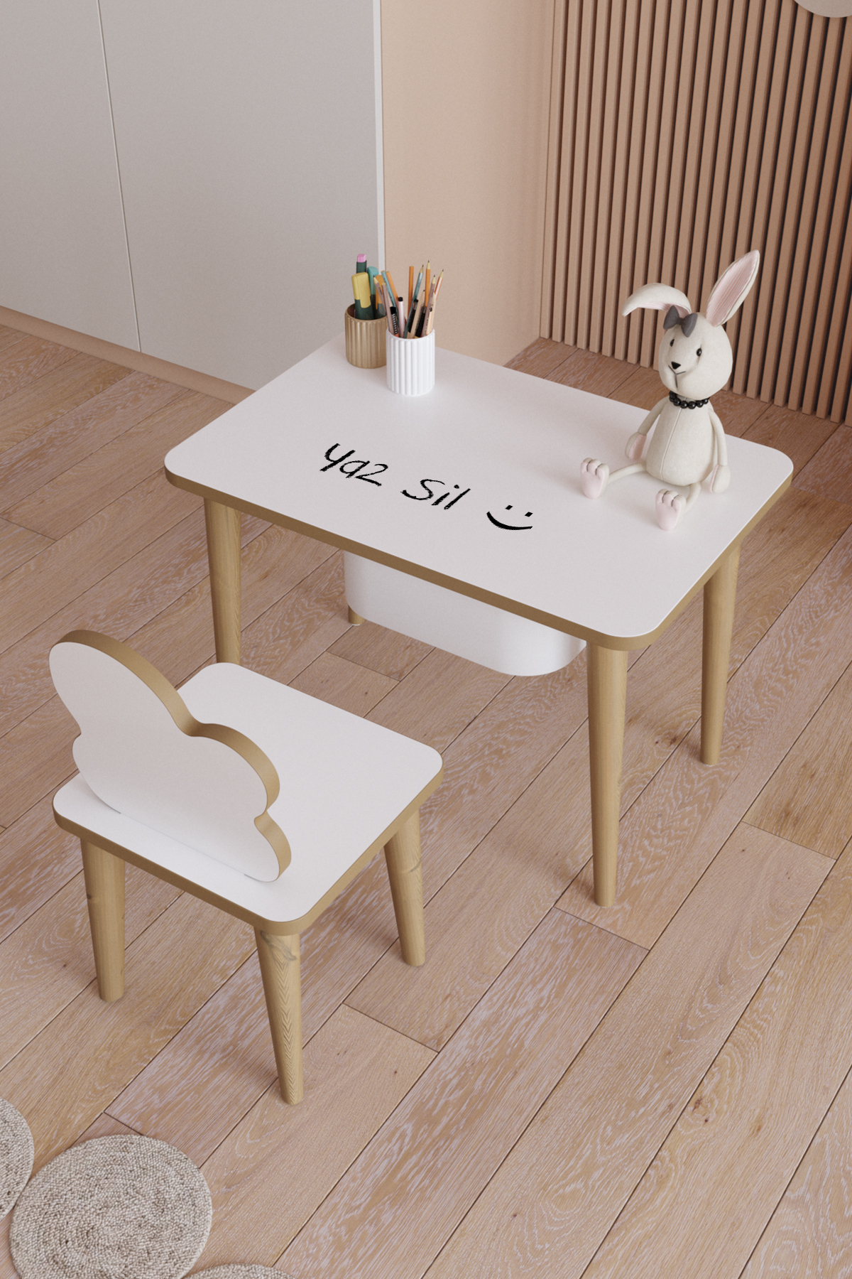 Enfant Table Chaise avec Tiroir Effaçable Jeu Activité 1 Table 1 Chaise 1 Tiroir
