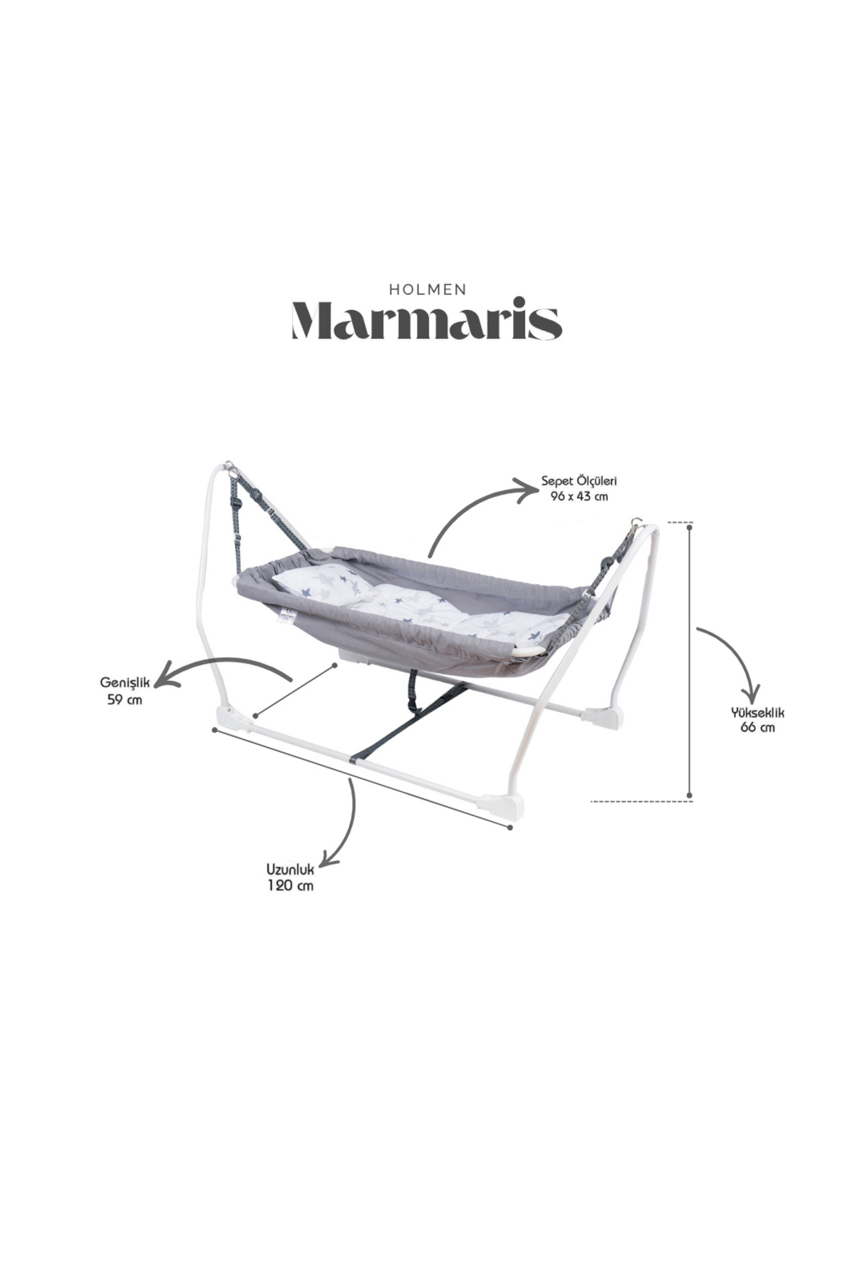 Amaca per Bambini Marmaris - Grigio