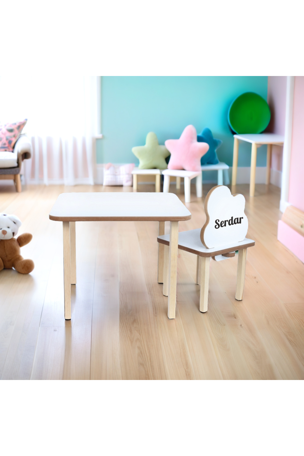 Ensemble de table et chaises personnalisées Nom Table d'activité Table de jeu pour enfants Bureau Chaise pour enfants