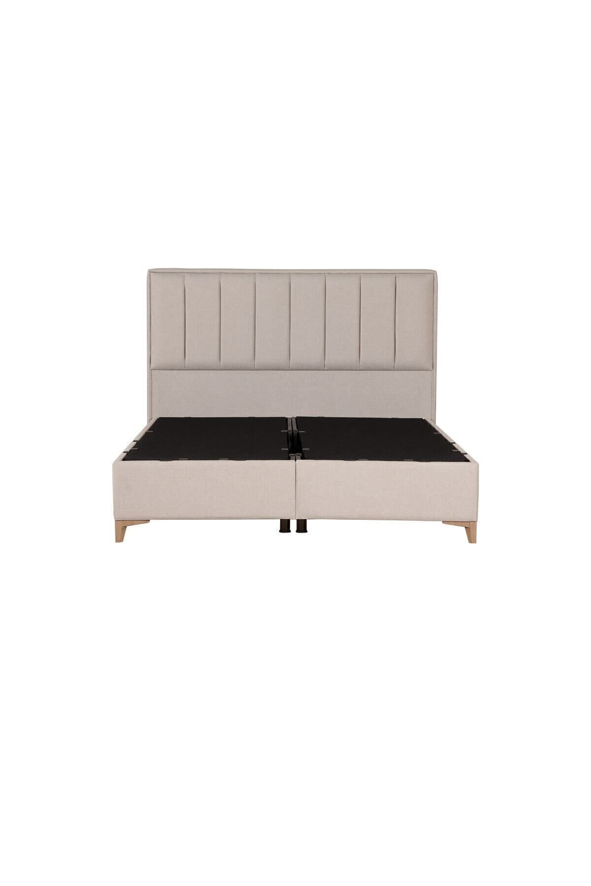 Ensemble tête de lit et sommier coffre Gold Therapy Beige (LIT NON INCLUS)