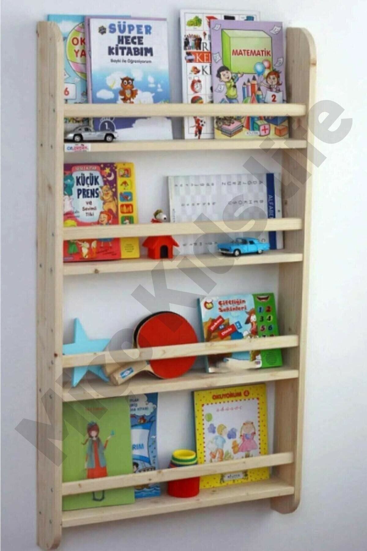 Bibliothèque pour chambre d'enfant Montessori en bois naturel non verni **9