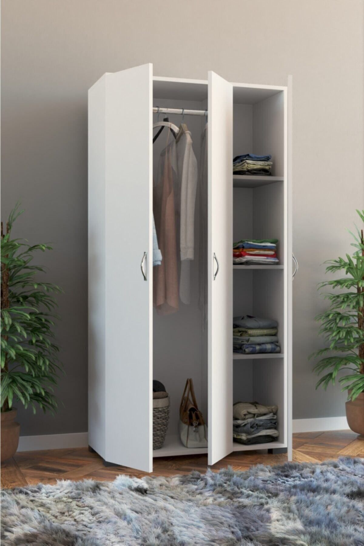 Armoire 3 portes - Blanche