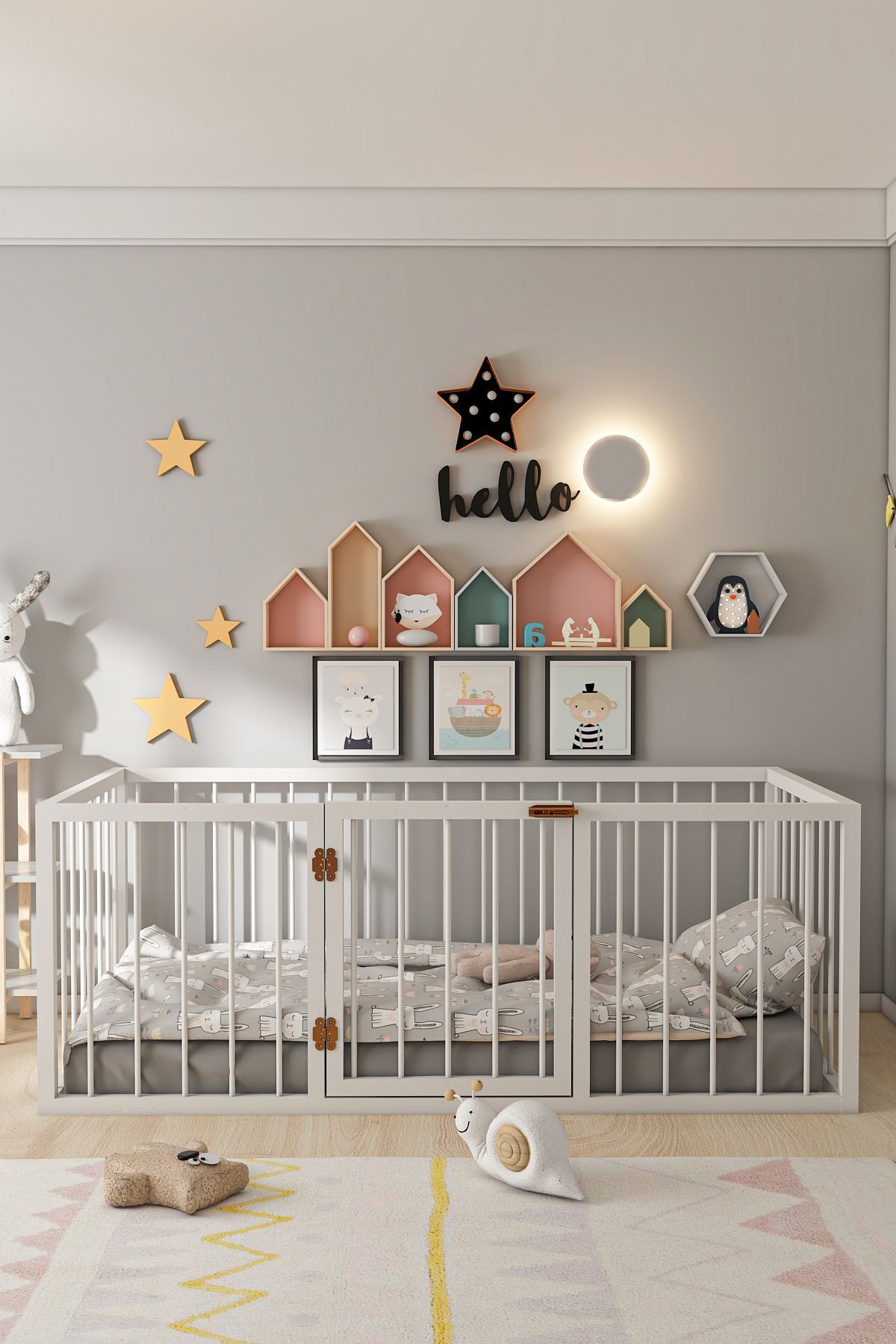 FRODO AHŞAP BEBEK ÇOCUK MONTESSORİ YATAK KAPILI