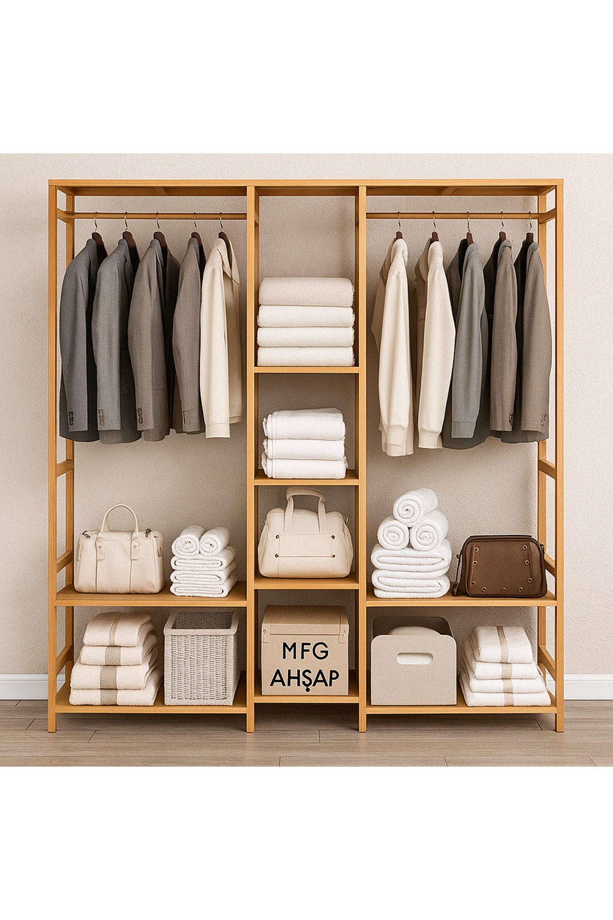 Porte-vêtements ouvert