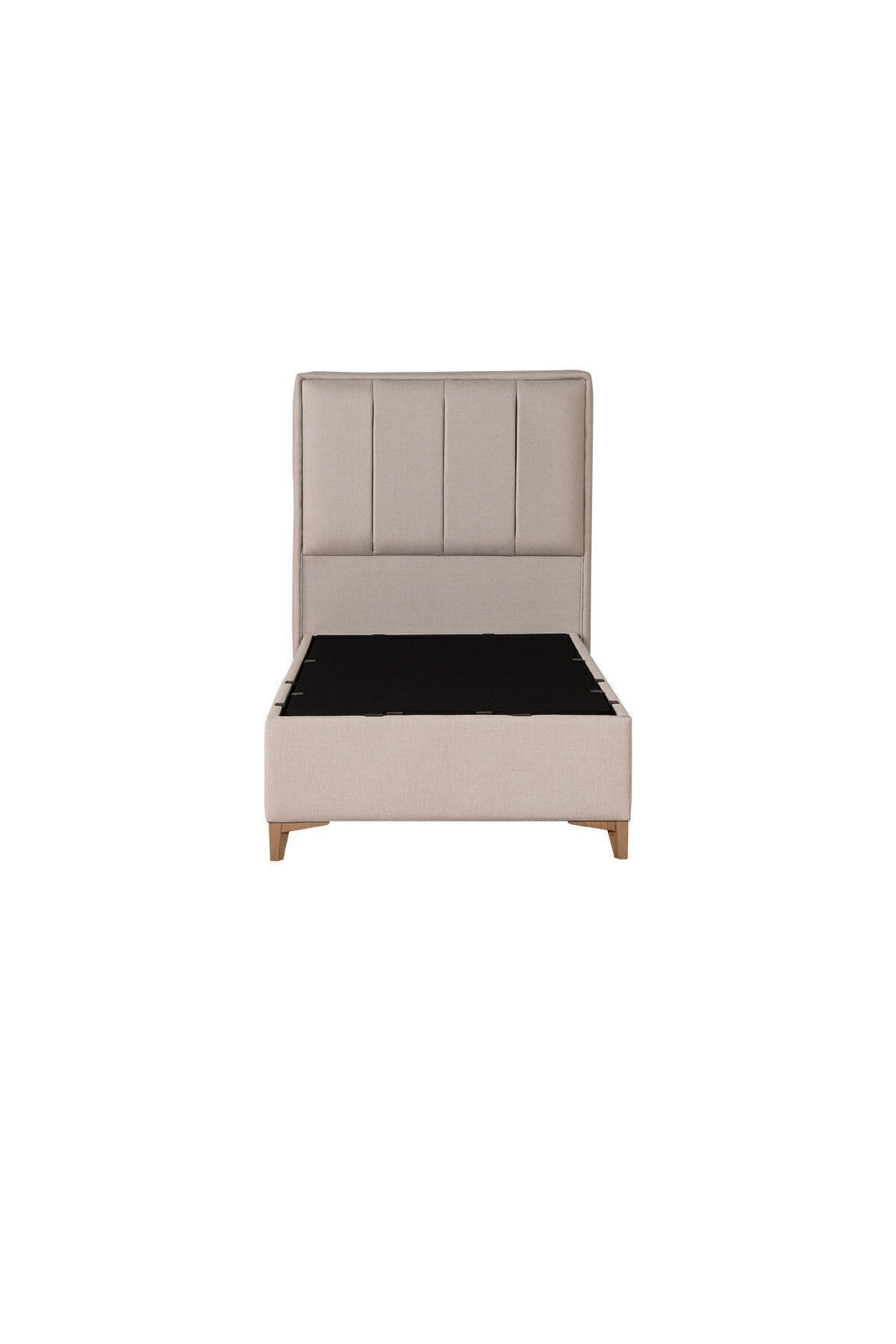 Lit coffre Gold Therapy Beige (TÊTE DE LIT ET MATELAS NON INCLUS)