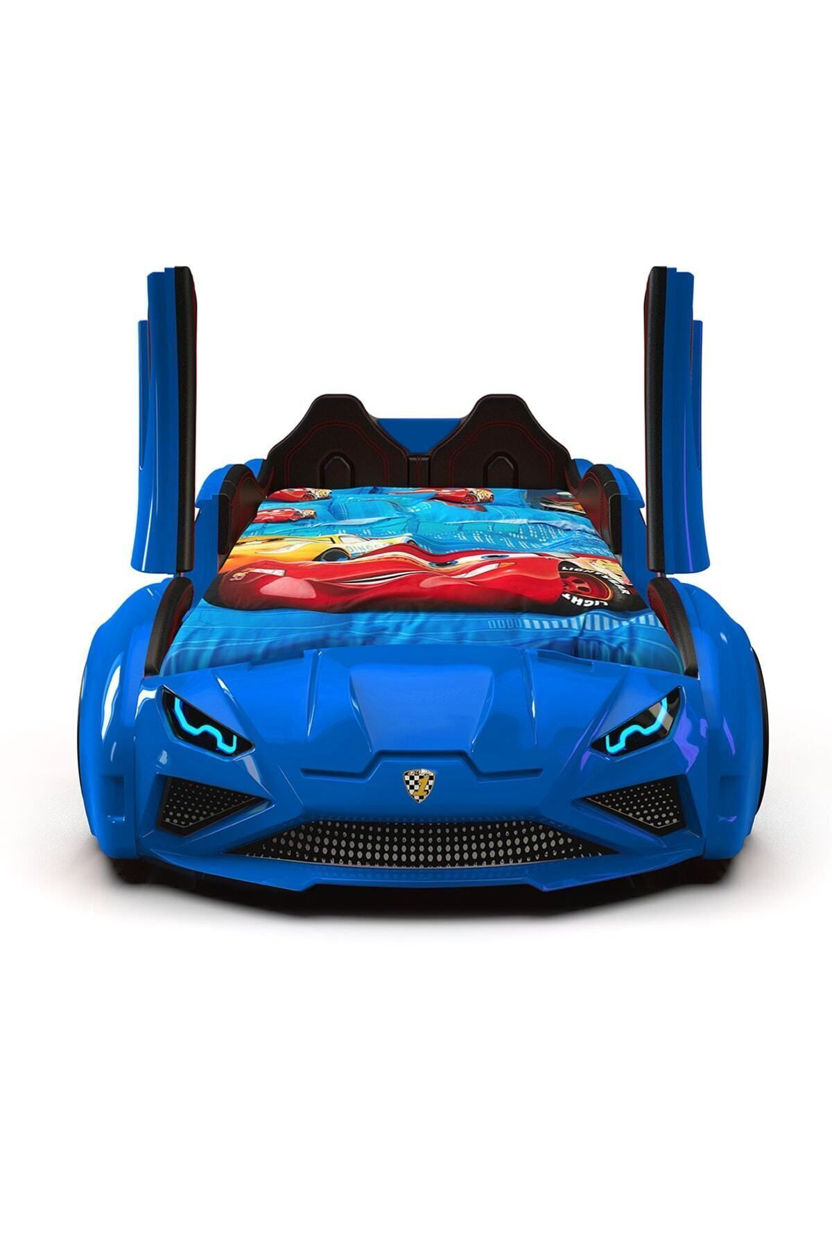 Supercarbeds - Rs - Bmw - Letto a Forma di Auto - Letto Auto - Extreme - Porte Apribili verso l'Alto - Blu